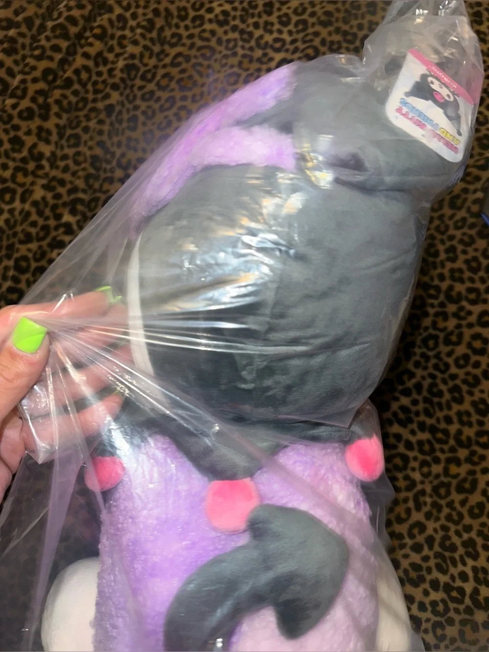 Supersized 18 Inch Kuromi Sleeping Plush Toy